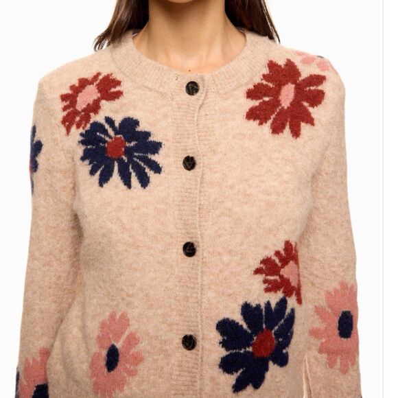 Rails Womens Millie Cardigan Sweater in Mauve Meadow Size S with Wool Boho Cozy - Picture 3 of 9